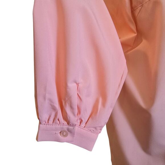 Storet NWT Women's Coral Padded Shoulder Button-up Blouse Sz S/M - Picture 5 of 8